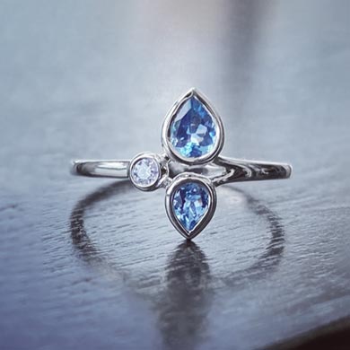 Aquamarine collection at A. T. Thomas Jewelers