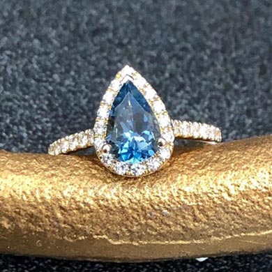 Blue Zircon collection at A. T. Thomas Jewelers