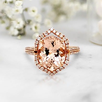 Morganite collection at A. T. Thomas Jewelers