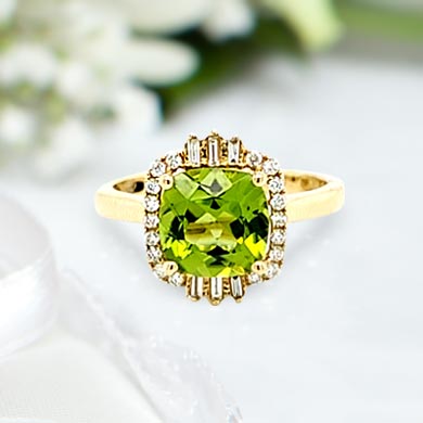 Peridot collection at A. T. Thomas Jewelers