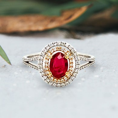 Ruby collection at A. T. Thomas Jewelers