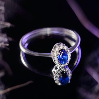 Tanzanite collection at A. T. Thomas Jewelers