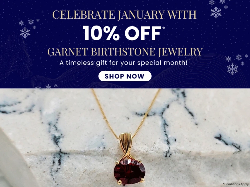 January Birthstone Jewelry Offer at A. T. Thomas Jewelers