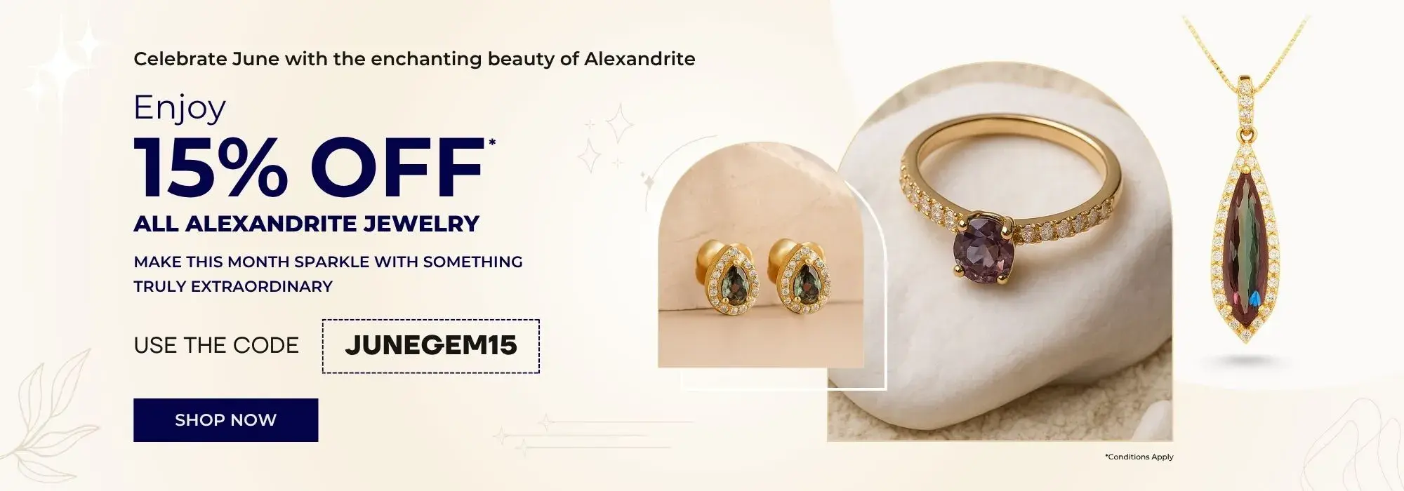 June Birthstone Offer at A. T. Thomas Jewelers