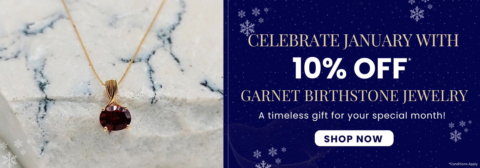 January Birthstone Jewelry Offer at A. T. Thomas Jewelers