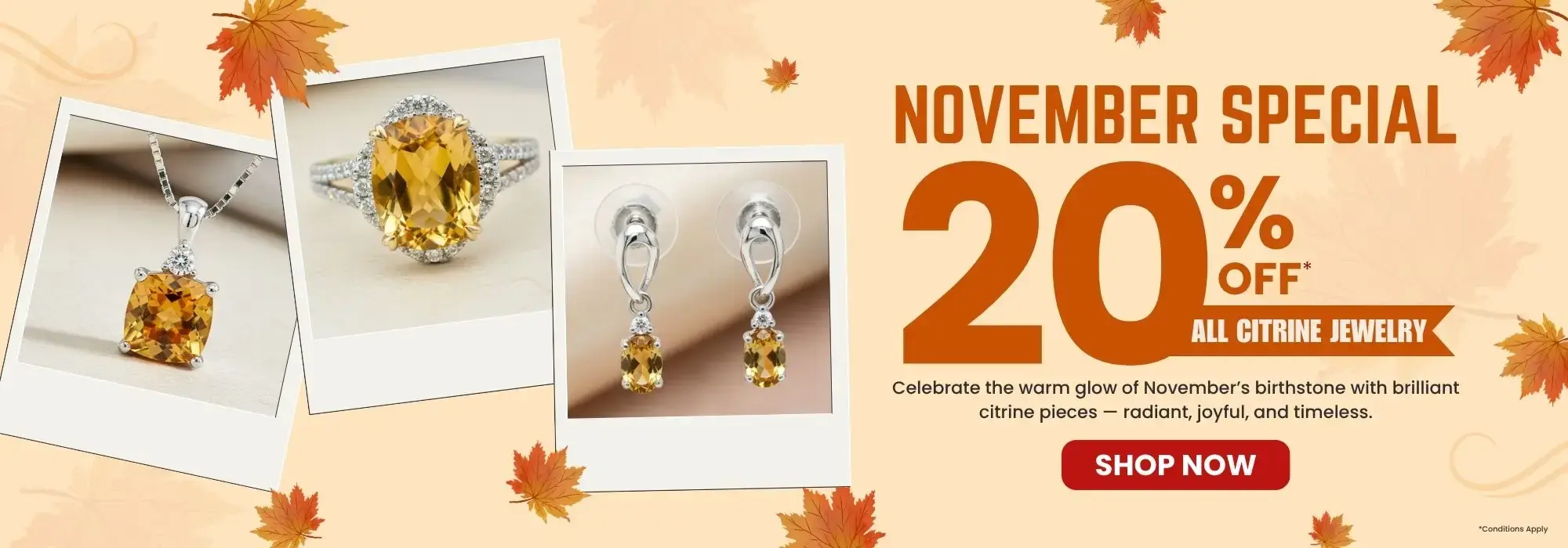 November Birthstone Sale at A T Thomas Jewelers