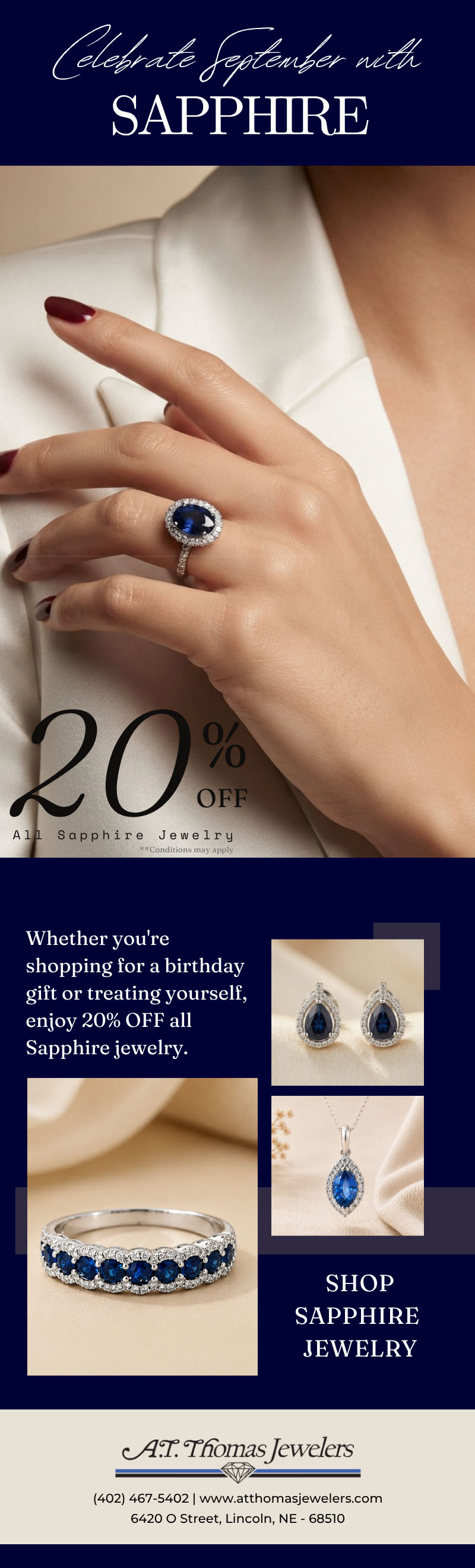 Sapphire Sale - September Birthstone Jewelry