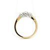 Picture of Three Stone Two Tone Gold Round Diamond Ring