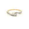Picture of Two Stone Yellow Gold Round Diamond Ring