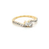 Picture of Two Stone Yellow Gold Round Diamond Ring