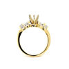 Picture of Yellow Gold Baguette & Round Diamond Semi Mount