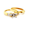 Picture of Yellow Gold Diamond Semi Mount Bridal Set