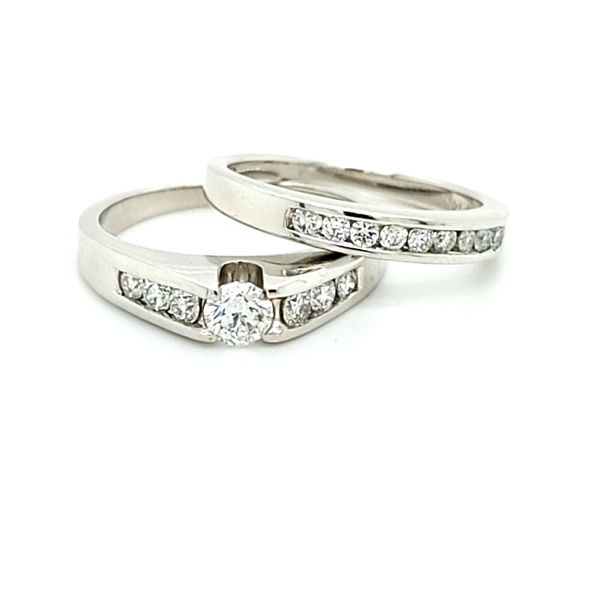 Picture of White Gold Round Diamond Bridal Set