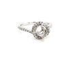 Picture of White Gold Looped Round Diamond Halo Semi Mount