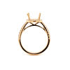 Picture of Rose Gold Oval Diamond Halo Semi Mount