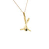 Picture of Yellow Gold Color Treated Black Diamond Necklace