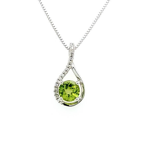 peridot necklace silver