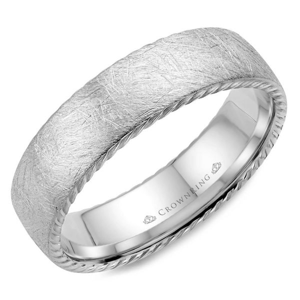 Picture of Textured Finish Rope Detailed Men's Wedding Band