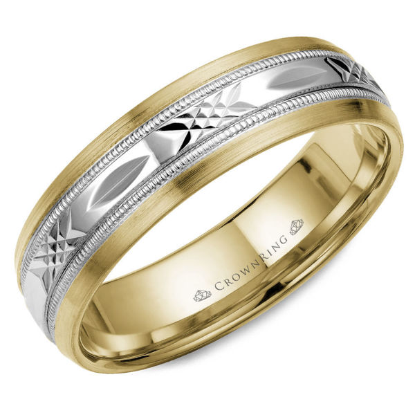 Picture of Patterned Center Men's Wedding Band