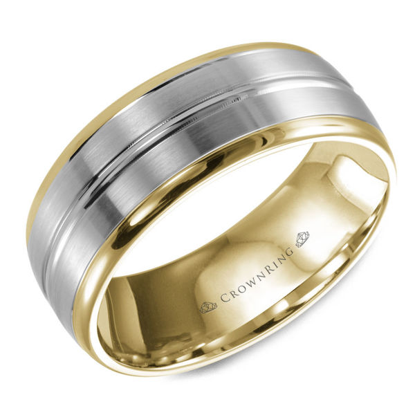 Picture of Two Tone Detailed Men's Wedding Band