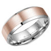 Picture of Two Tone Brushed Finish Center Men's Wedding Band