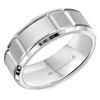 Picture of Sandblast Finish Center Notched Detailed Men's Wedding Band
