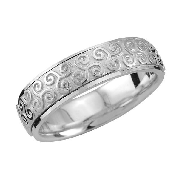 Picture of Tri-Spiral Casted Center Men's Wedding Band