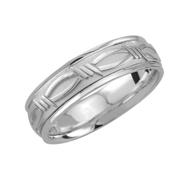 Picture of Barbed Wire Casted Center Men's Wedding Band