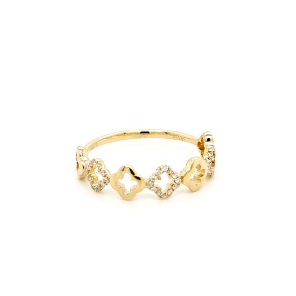 Yellow Gold Open Petal Diamond Ring | A. T. Thomas Jewelers | Jewelry ...