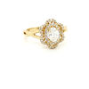 Picture of Yellow Gold Lab Diamond Floral Halo Ring